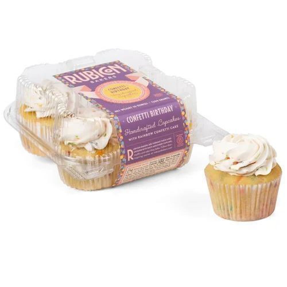 Rubicon Bakers Confetti Birthday Cupcakes, 10 Ounce -- 12 Per Case