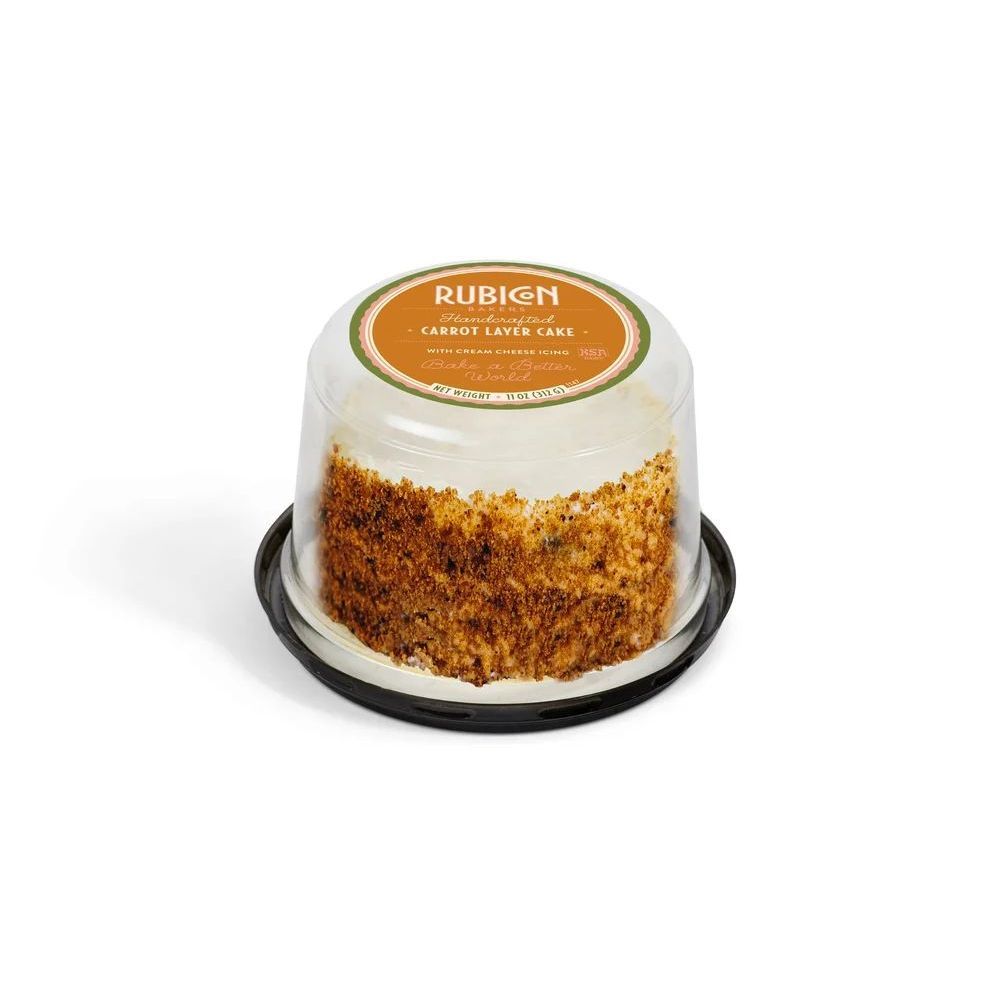 Rubicon Bakers Pastel De Capas De Zanahoria Artesanal De 4 Pulgadas, 11 Onzas -- 12 Por Caja