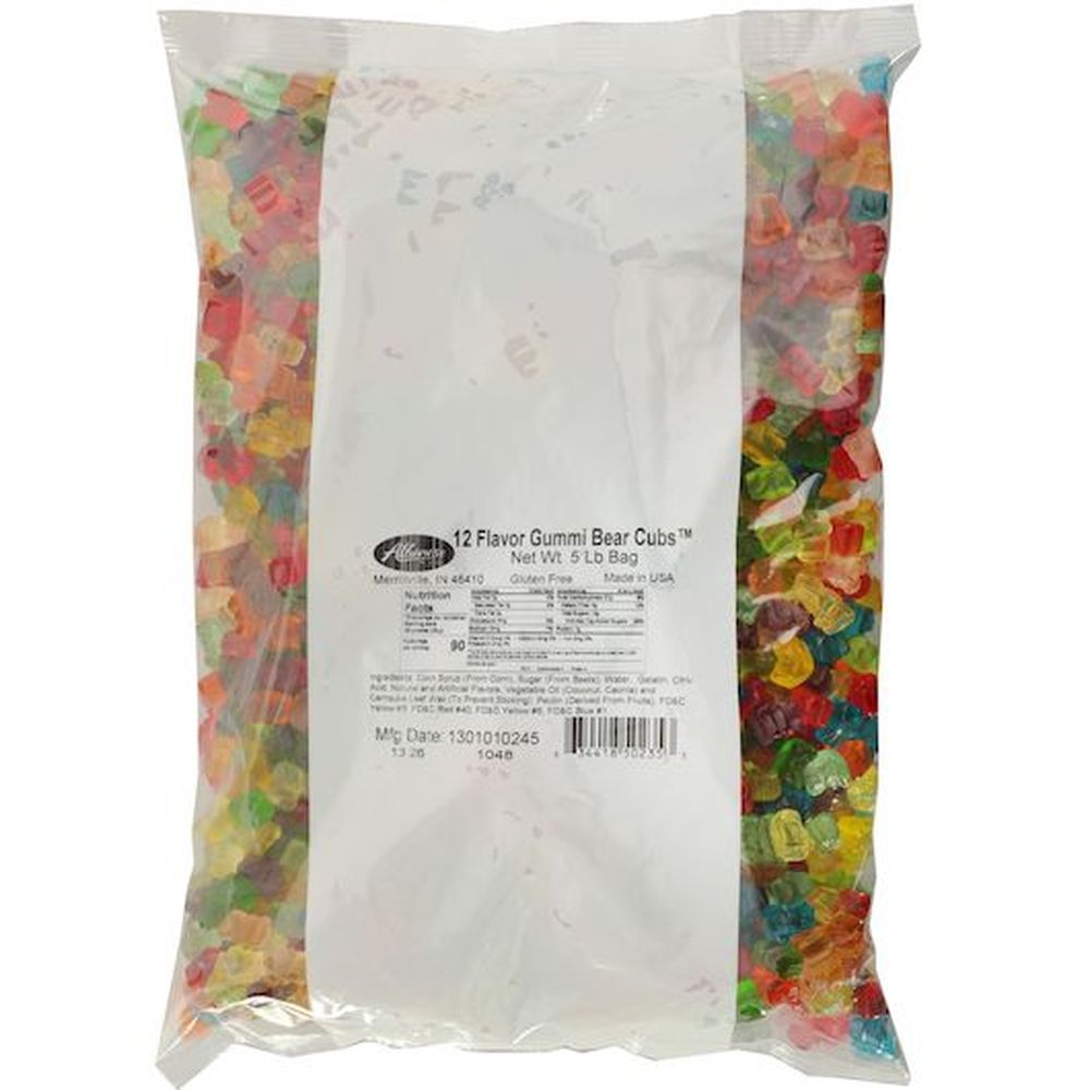 Albanese 12 Flavor Gummi Bear Cubs, 5 Pound -- 4 Per Case