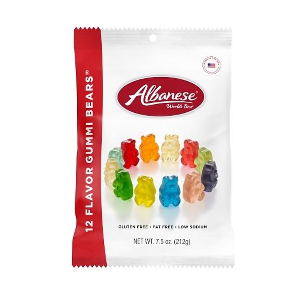 Albanese 12 Flavor Gummi Bears Peg, 7.5 Ounce -- 12 Per Case