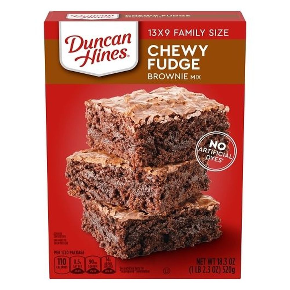 Duncan Hines Chewy Fudge Family Size Brownie Mix, 18.3 Ounce -- 12 Per Case