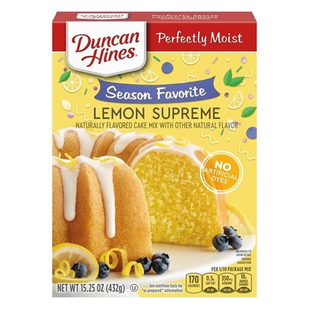 Duncan Hines Signature Lemon Supreme Moist Cake Mix, 15.25 Ounce -- 12 Per Case