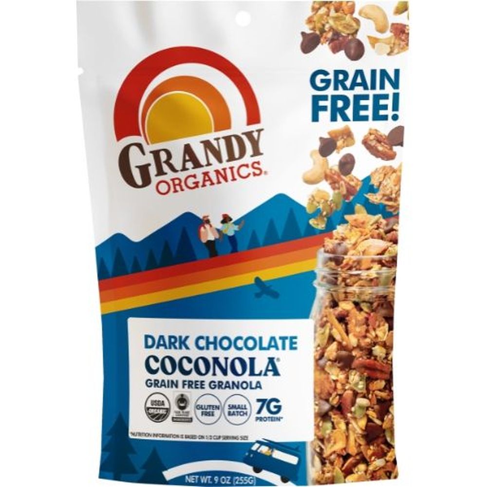 Grandy Organics Dark Chocolate Coconola Granola, 9 Ounce -- 6 Per Case
