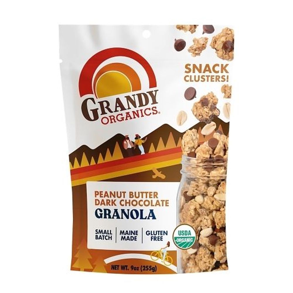 Grandy Organics Peanut Butter Dark Chocolate Granola, 9 Ounce -- 6 Per Case