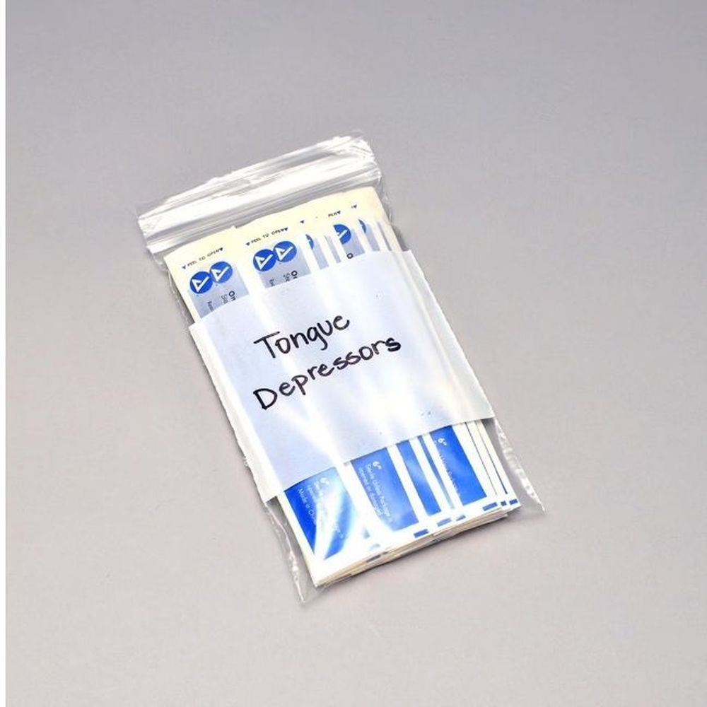 Clear 4 mil LDPE Single Track Zipper Bag with Write-On Block