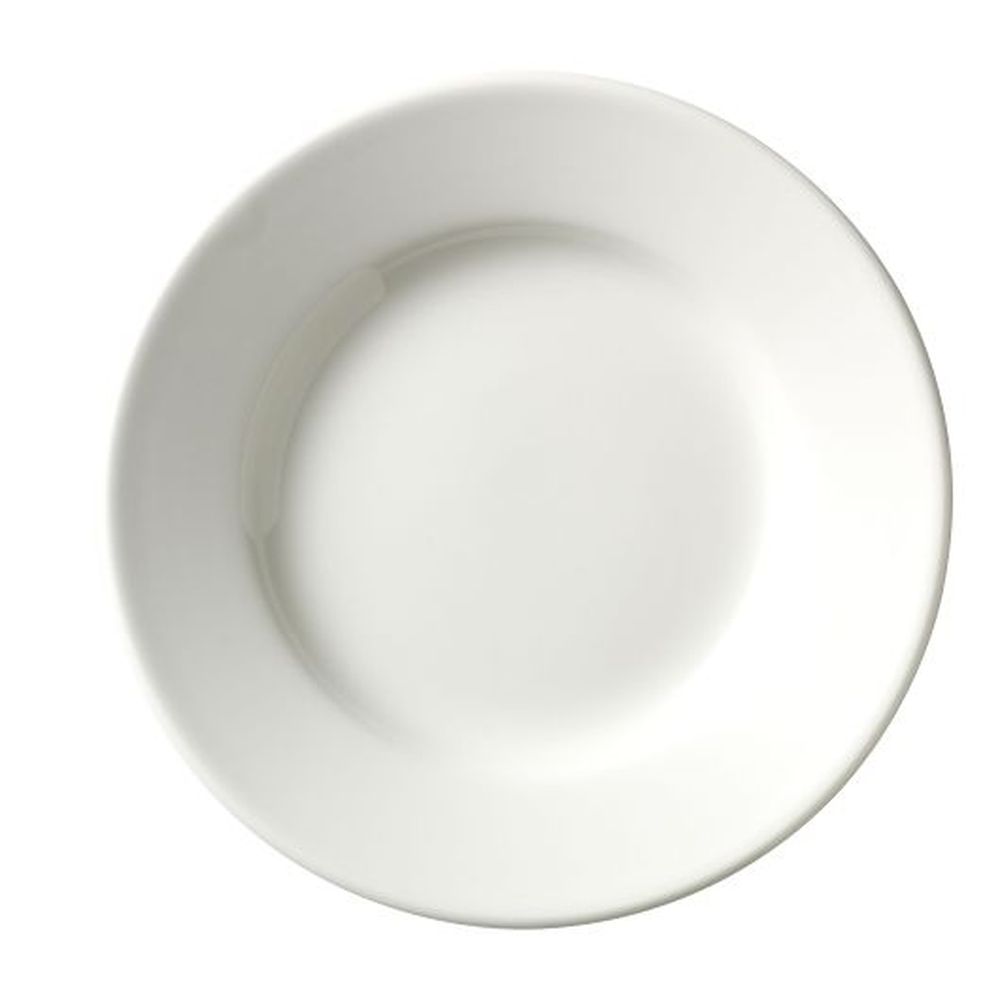 Porcelana Bright White Rolled Edge Salad Plate