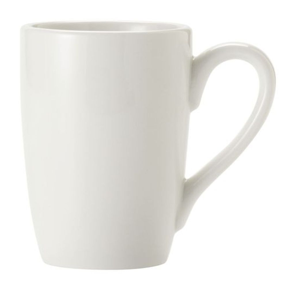 World Tableware Porcelana Bright White 4 Inch Narrow Rim Euro Mug, 12 Ounce Capacity -- 36 Per Case