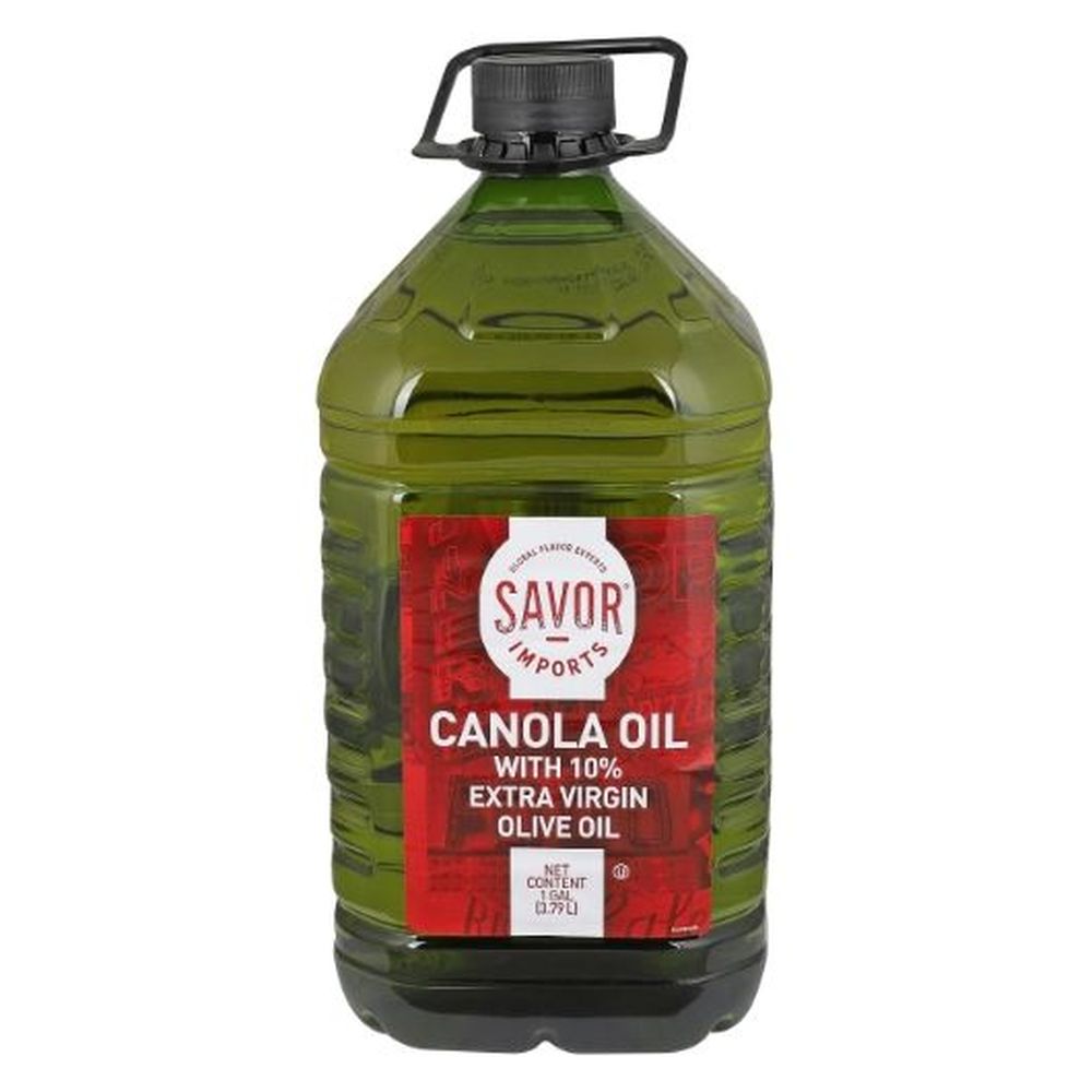 Savor Imports Canola Oil With 10 Percent Extra Virgin Olive Oil, 1 Gallon -- 6 Per Case