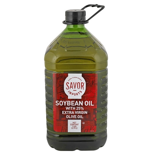 Savor Imports 75 25 Percent Blended Soybean Olive Oil, 1 Gallon -- 6 Per Case