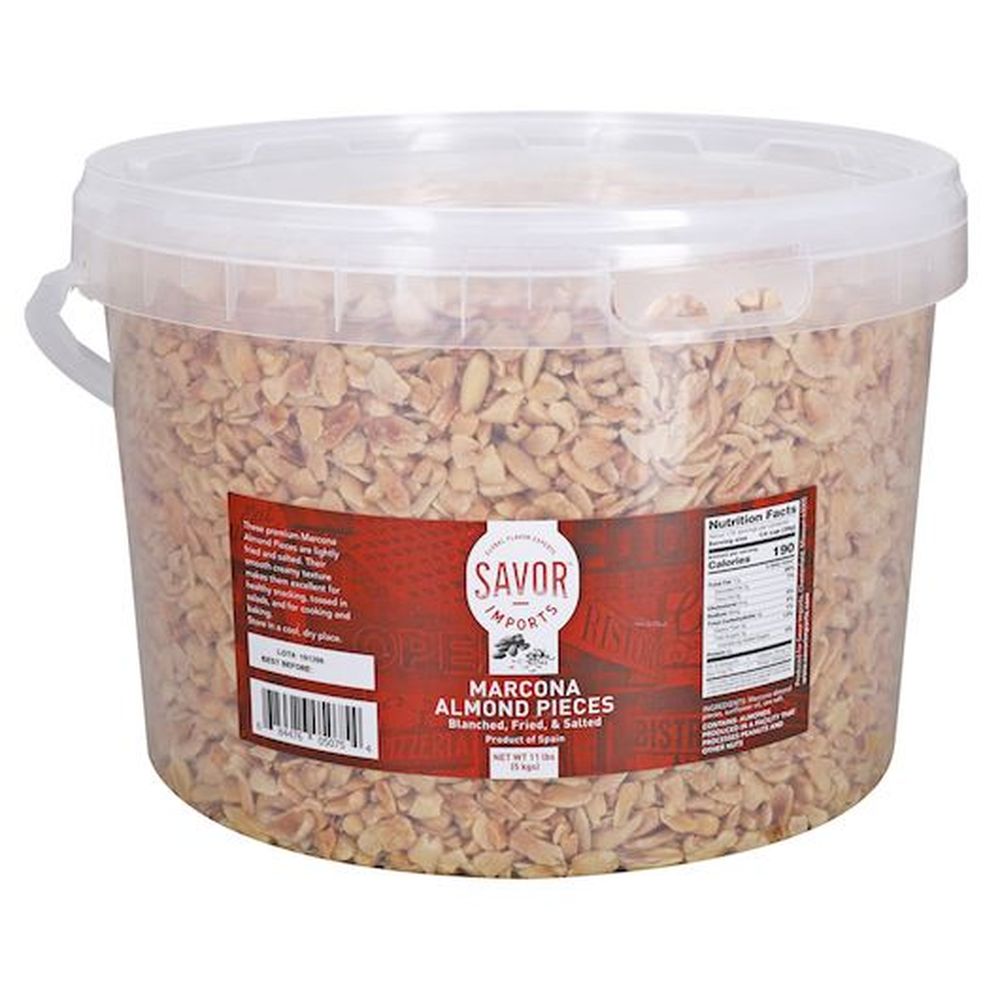 Savor Imports Marcona Chopped Almond Pieces, 11 Pound
