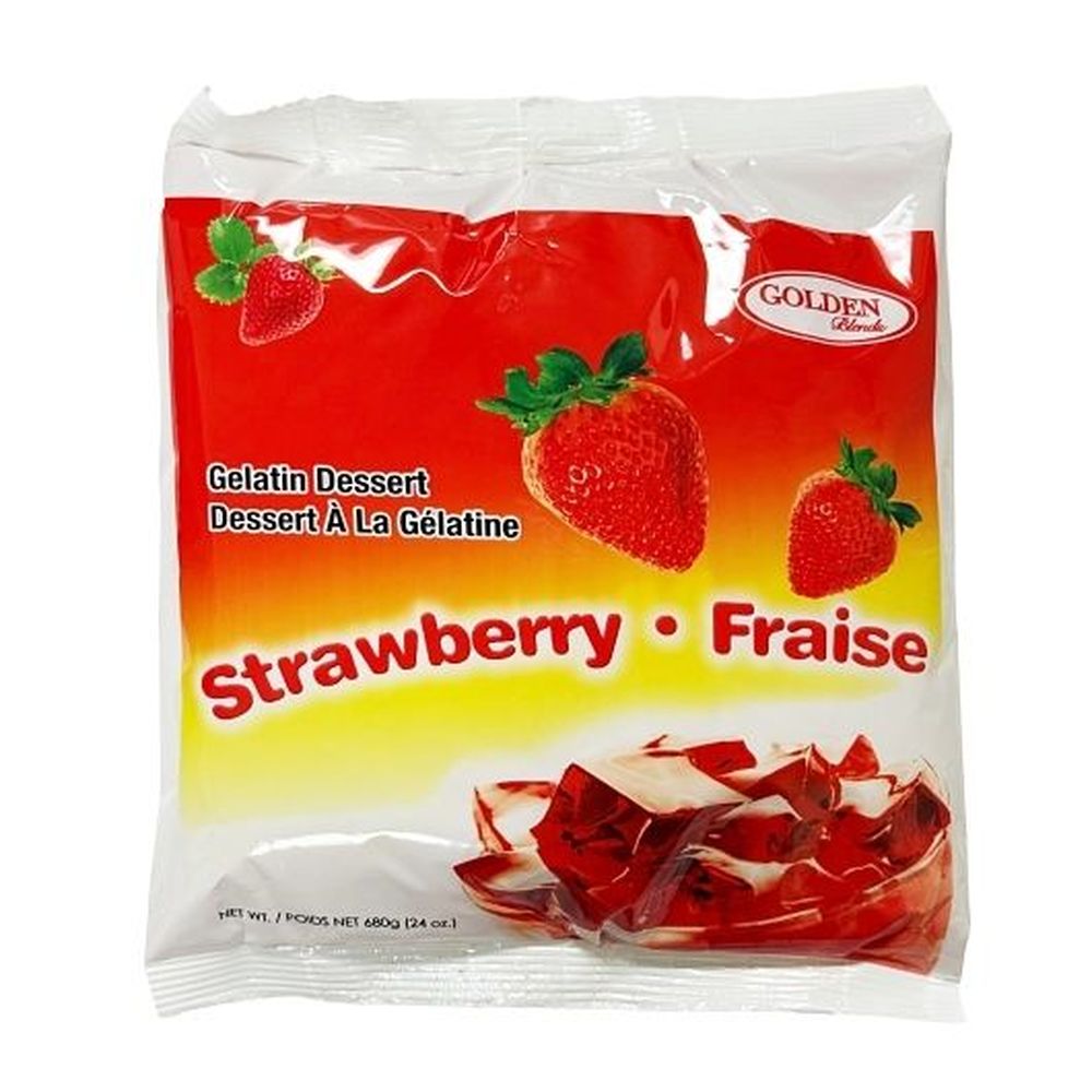 Golden Blends Strawberry Gelatin Powder, 24 Ounce -- 12 Per Case
