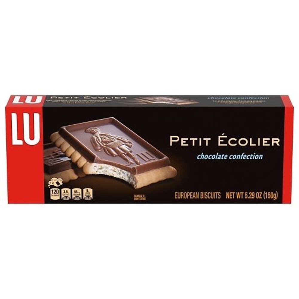 Lu Petit Ecolier European Milk Chocolate Biscuit Cookies, 5.29 Ounce -- 12 Per Case
