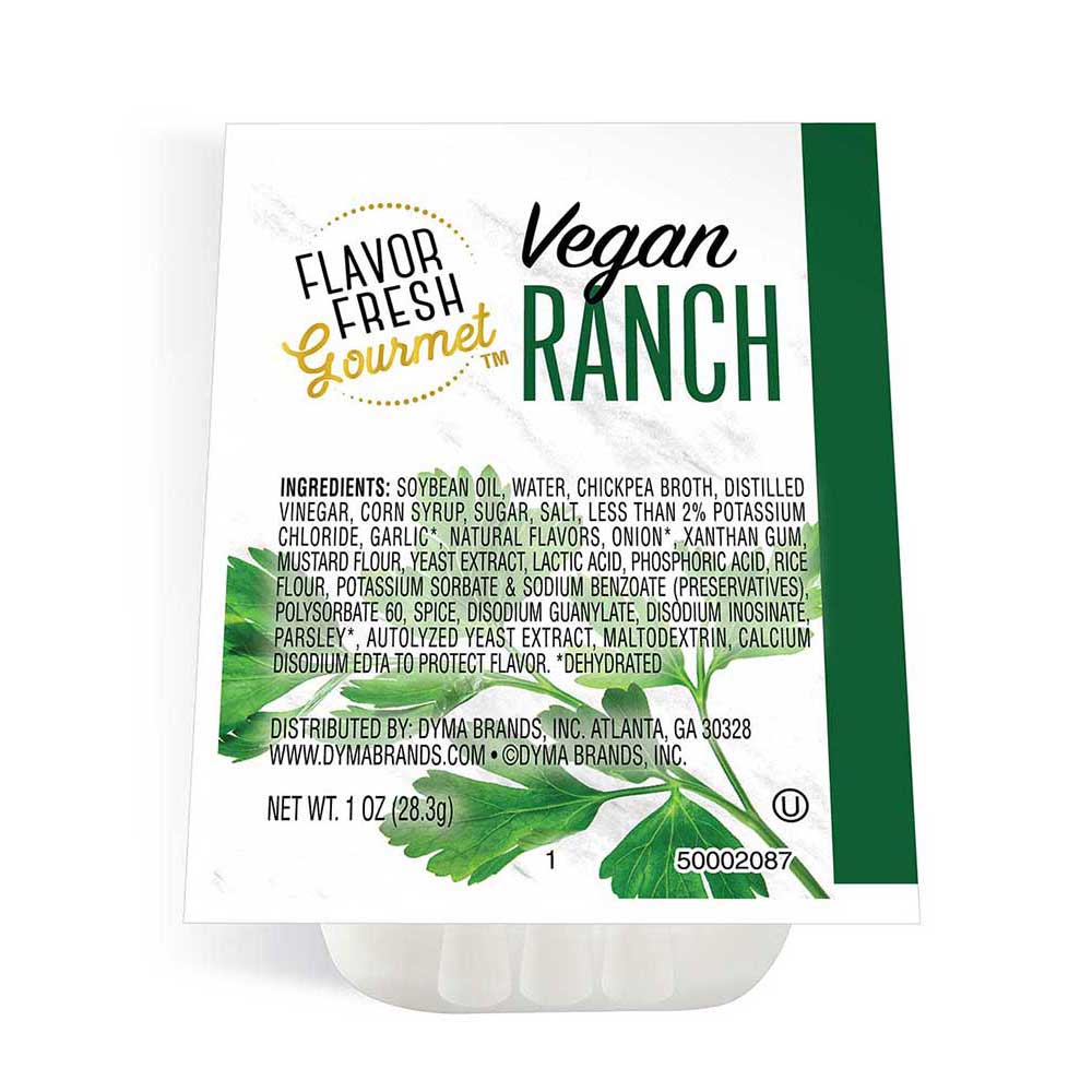 Flavor Fresh Vegan Ranch Dressing, 1 Ounce Cup -- 100 Per Case