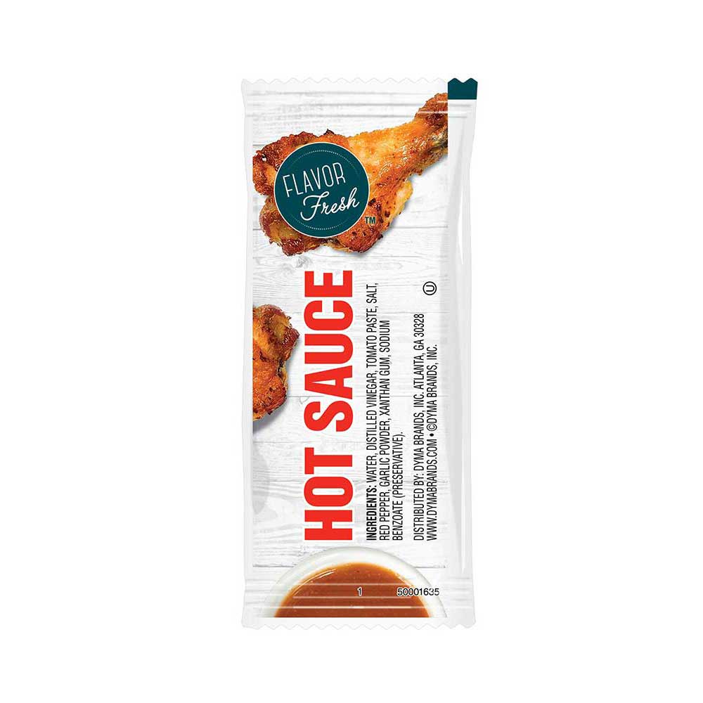 Flavor Fresh Hot Sauce Pouch, 7 Gram -- 200 Per Case