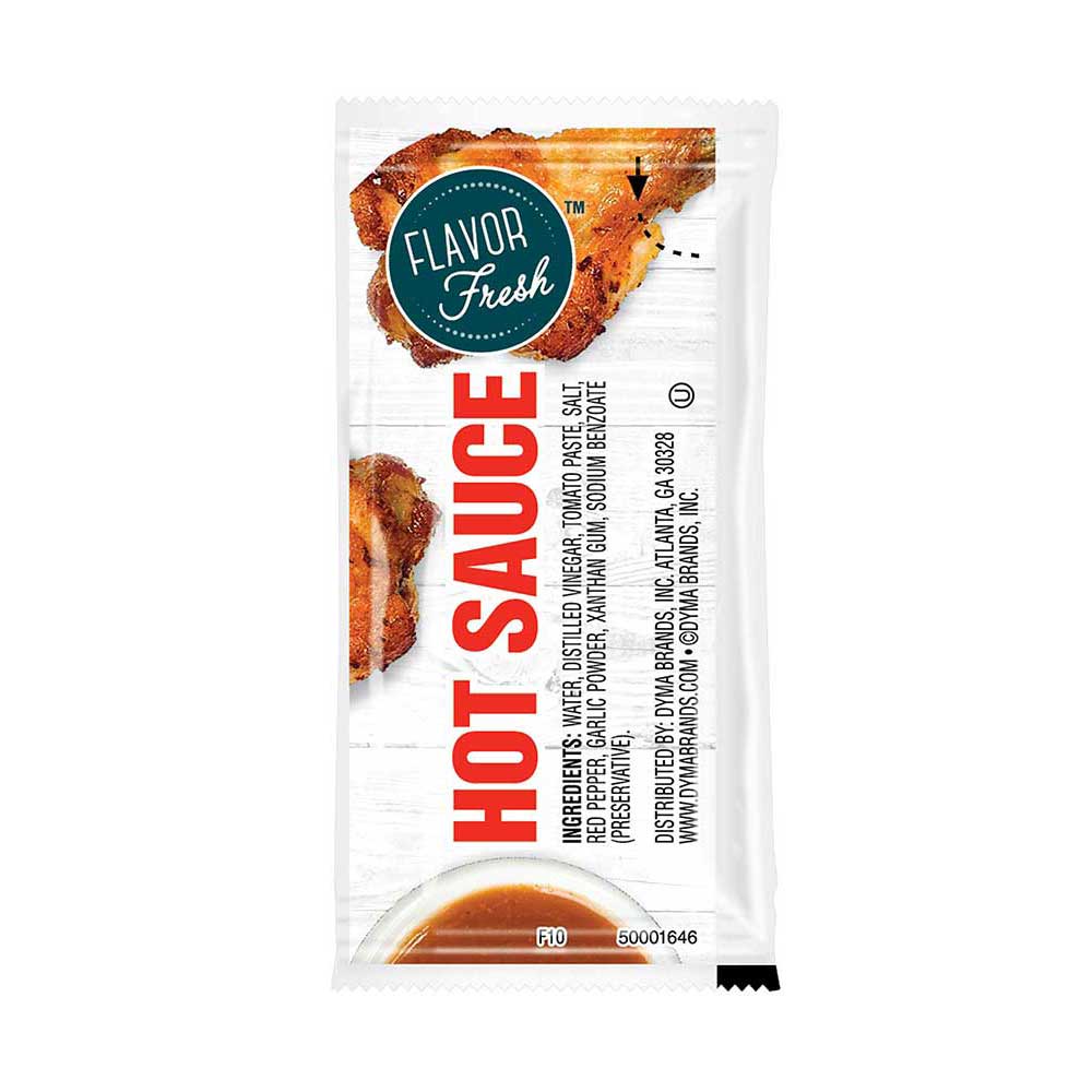 Flavor Fresh Hot Sauce, 3 Gram Pouch -- 200 Per Case