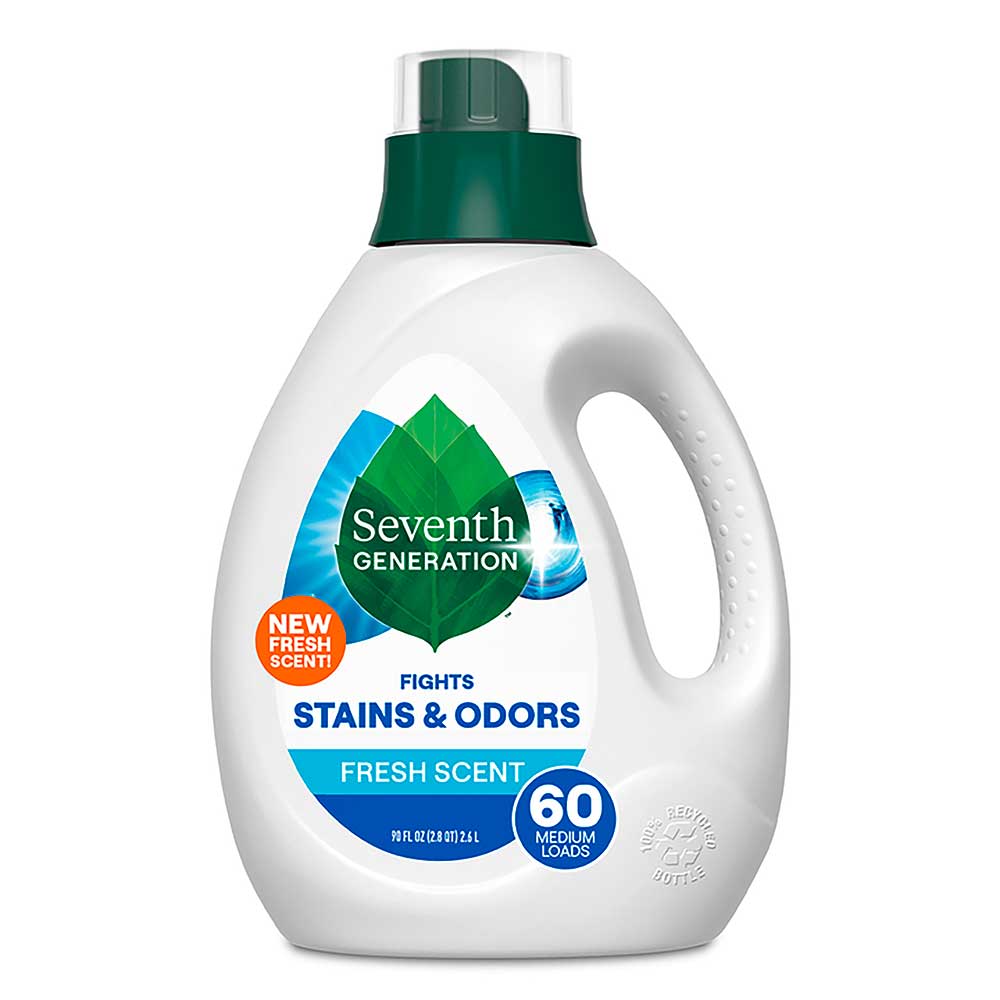 Seventh Generation Fresh Scent Liquid Laundry Detergent, 90 Fluid Ounce -- 4 Per Case