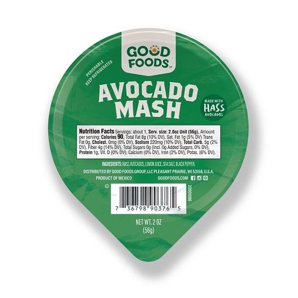 Good Foods Avocado Mash With Sea Salt And Black Pepper, 2 Ounce -- 50 Per Case