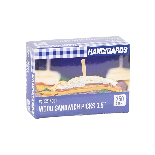 Handgards Disposable Wood Sandwich Pick, 3.5 Inch -- 36000 Per Case