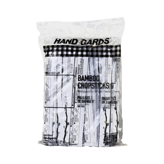 Handgards White Envelope Disposable Bamboo Chopstick, 9 Inch -- 1000 Per Case