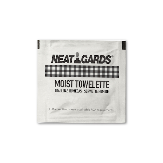 Neatgards White Disposable Moist Towelettes, 5 X 6 Inch -- 1000 Per Case