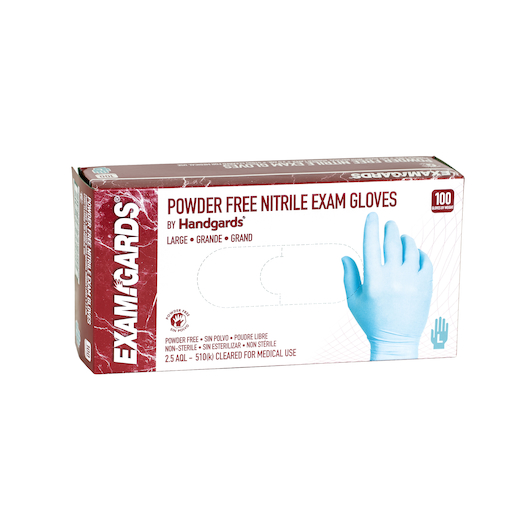 Examgards Blue Large Disposable Nitrile Gloves -- 1000 Per Case