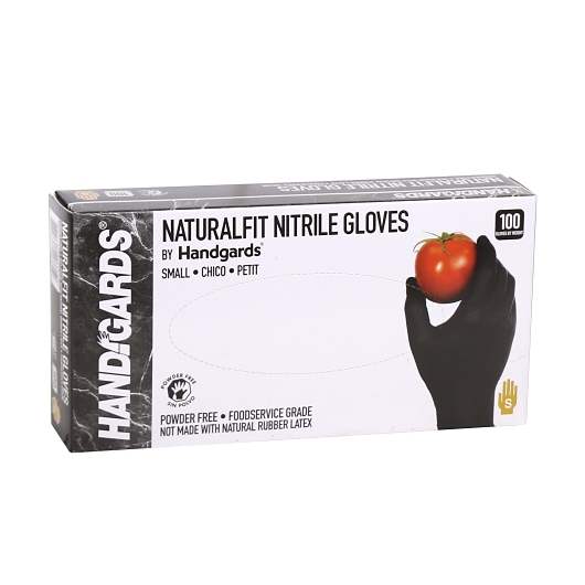 Handgards Black Powder Free Small Disposable Nitrile Gloves -- 1000 Per Case