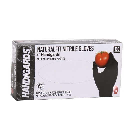Handgards Black Powder Free Medium Disposable Nitrile Gloves -- 1000 Per Case