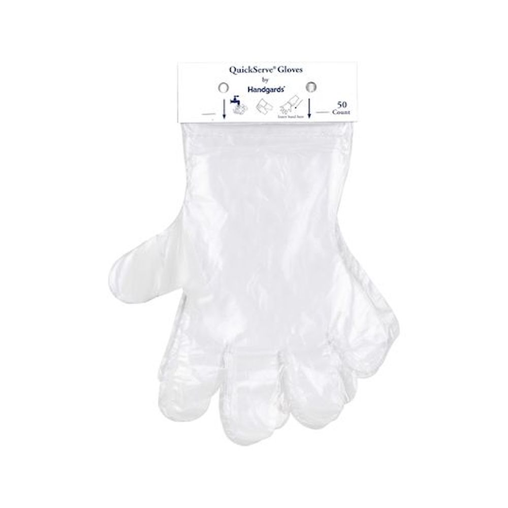 Handgards Clear Quickserve Poly Disposable Gloves -- 1000 Per Case