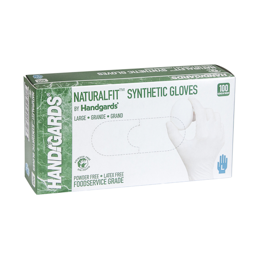 Handgards Large Powder-free Naturalfit Synthetic Disposable Glove, 100 Count -- 4 Per Case