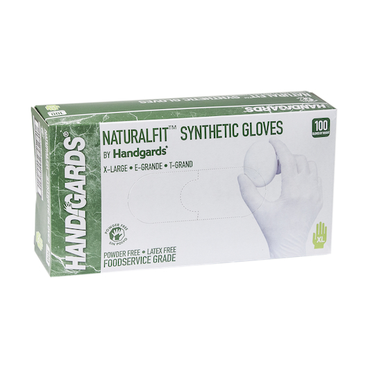 Handgards Extra Large Powder-free Naturalfit Synthetic Disposable Glove, 100 Count -- 4 Per Case
