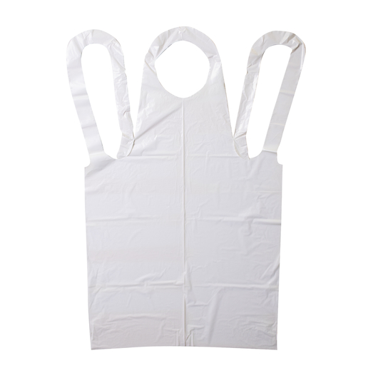 Neatgards Heavy Duty Smooth White Poly Apron, 100 Count -- 100 Per Case