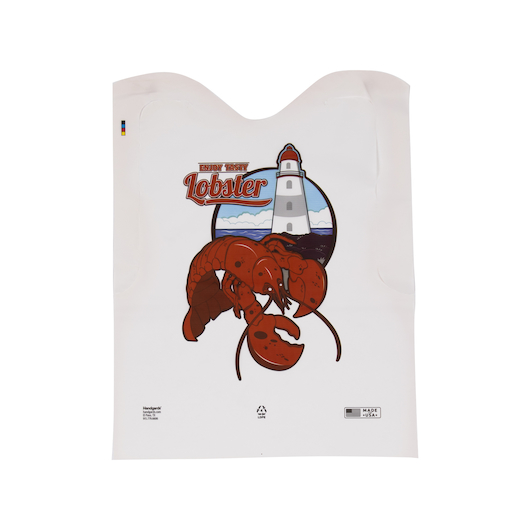 Neatgards Embossed Poly Adult Lobster Print Bib, 500 Count -- 500 Per Case