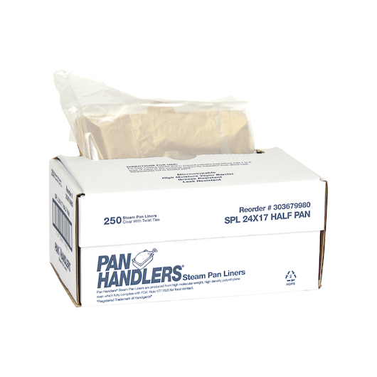 Panhandlers Clear Half 24 X 17 Inches Steam Pan Liners, 250 Count
