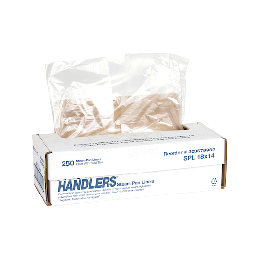 Panhandlers Clear 7 Quart Steam Pan Liners, 250 Count