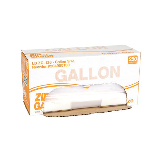 Zipgards Low Density Recloseable Clear Gallon Bag, 10.5 X 10.5 Inch -- 250 Per Case