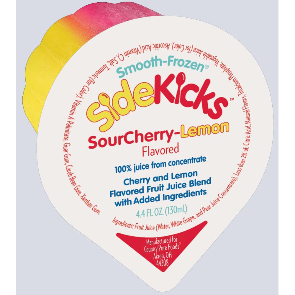 Sidekicks Smooth Frozen Sourcherry-lemon Flavored 100 Percent Fruit Juice, 4.4 Fluid Ounce Cup -- 84 Per Case