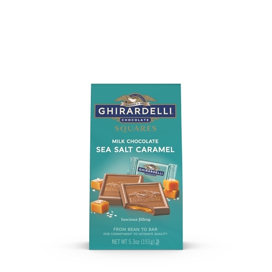 Cuadritos De Chocolate Con Leche Con Caramelo Y Sal Marina Ghirardelli, 5.3 Onzas -- 6 Por Caja