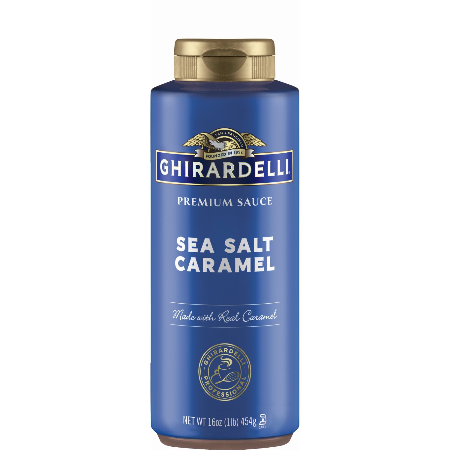 Ghirardelli Sea Salt Caramel Sauce, 16 Ounce Squeeze Bottle -- 12 Per Case