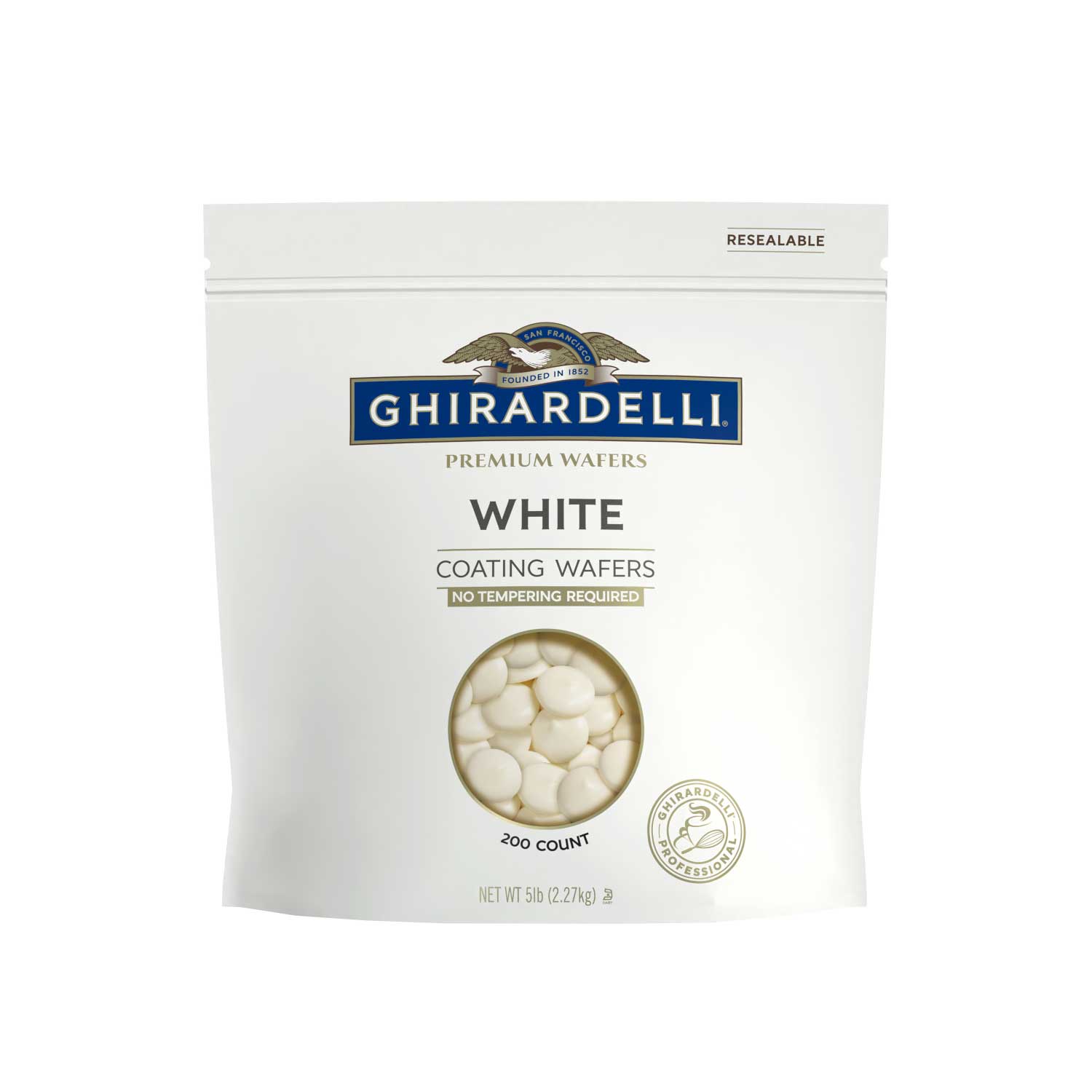 Ghirardelli White Coating Wafers, 5 Pound -- 2 Per Case