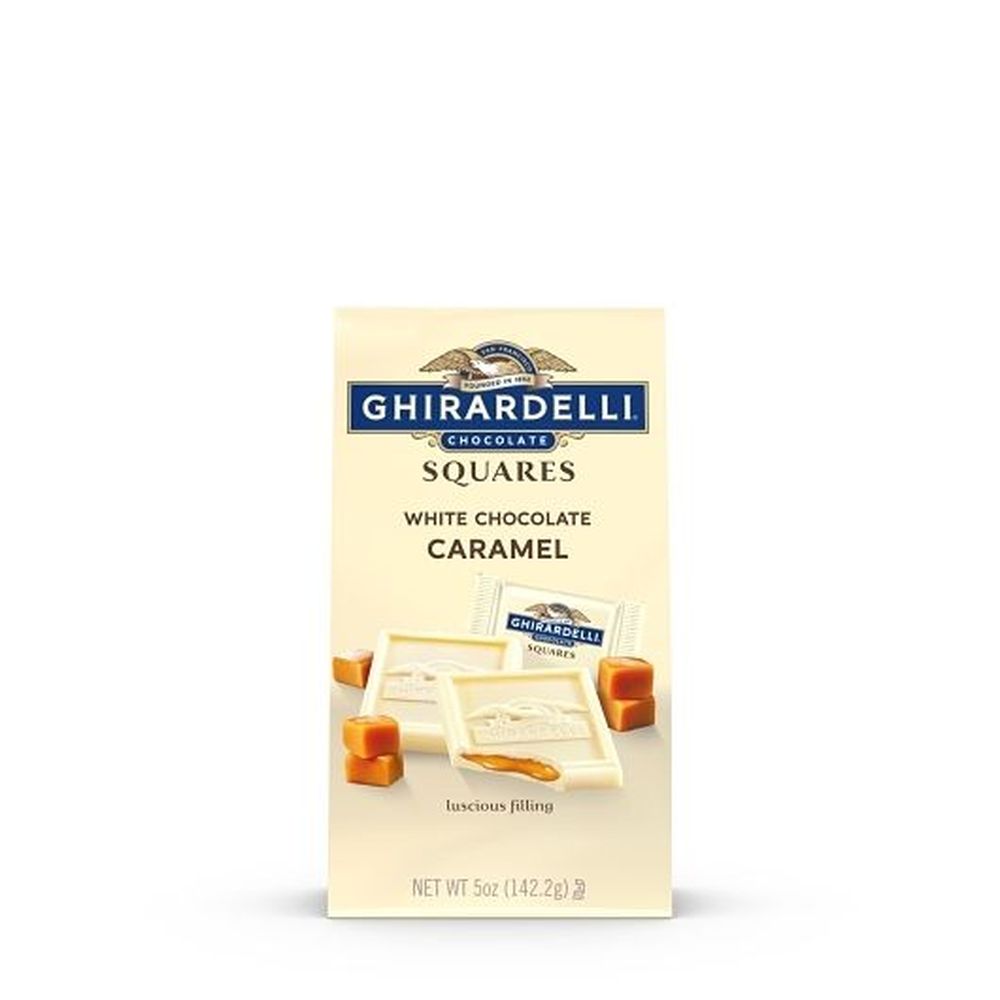 White Chocolate Squares with Caramel Filling