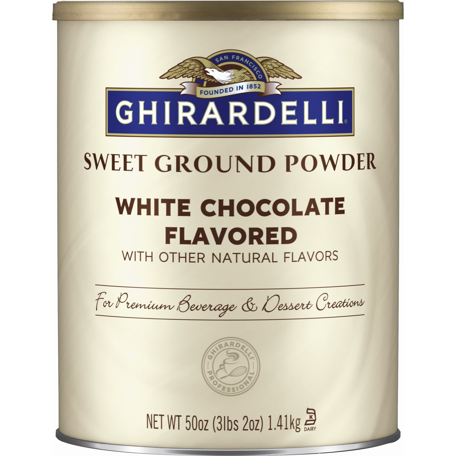 Ghirardelli Sweet Ground White Chocolate Flavor Powder, 3.12 Pound -- 6 Per Case