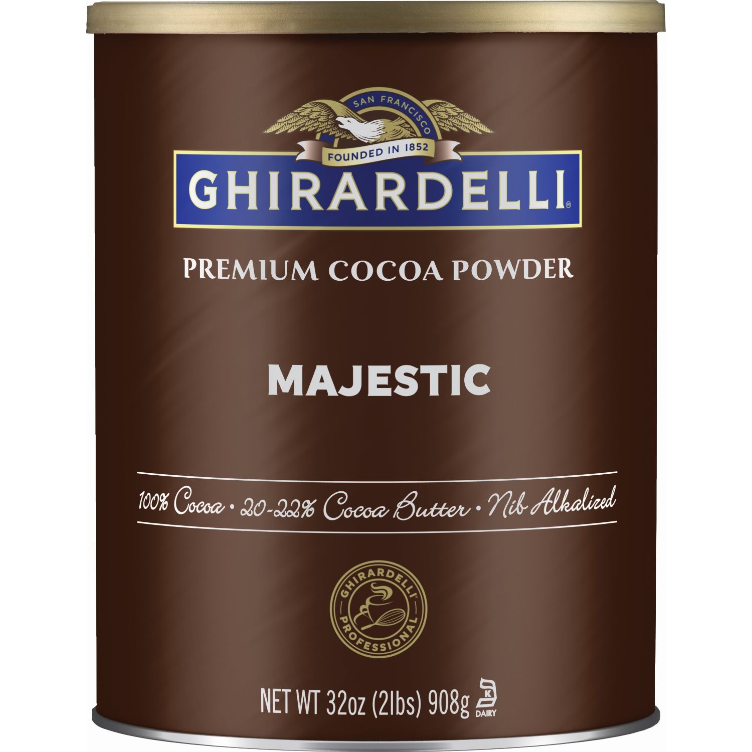 Ghirardelli Majestic Premium Cocoa Powder, 2 Pound -- 6 Per Case