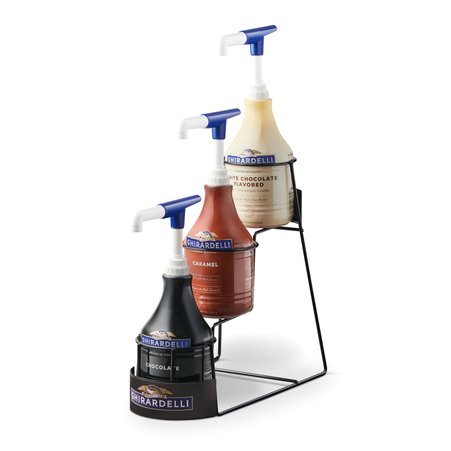 Ghirardelli 3 Tier Sauce Rack For 64 Ounce Bottles