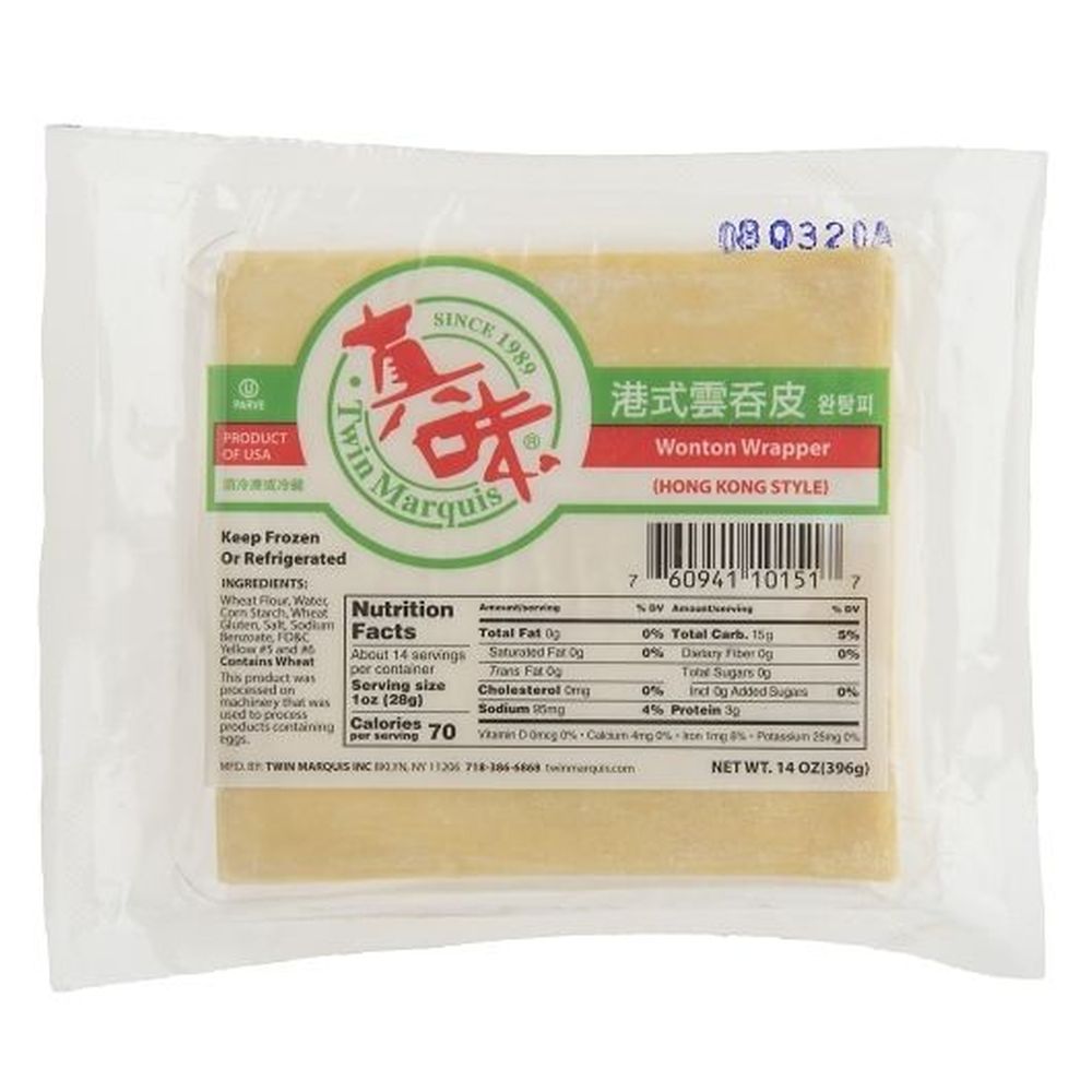 Twin Marquis Hong Kong Style Wonton Wrapper, 14 Ounce -- 16 Per Case