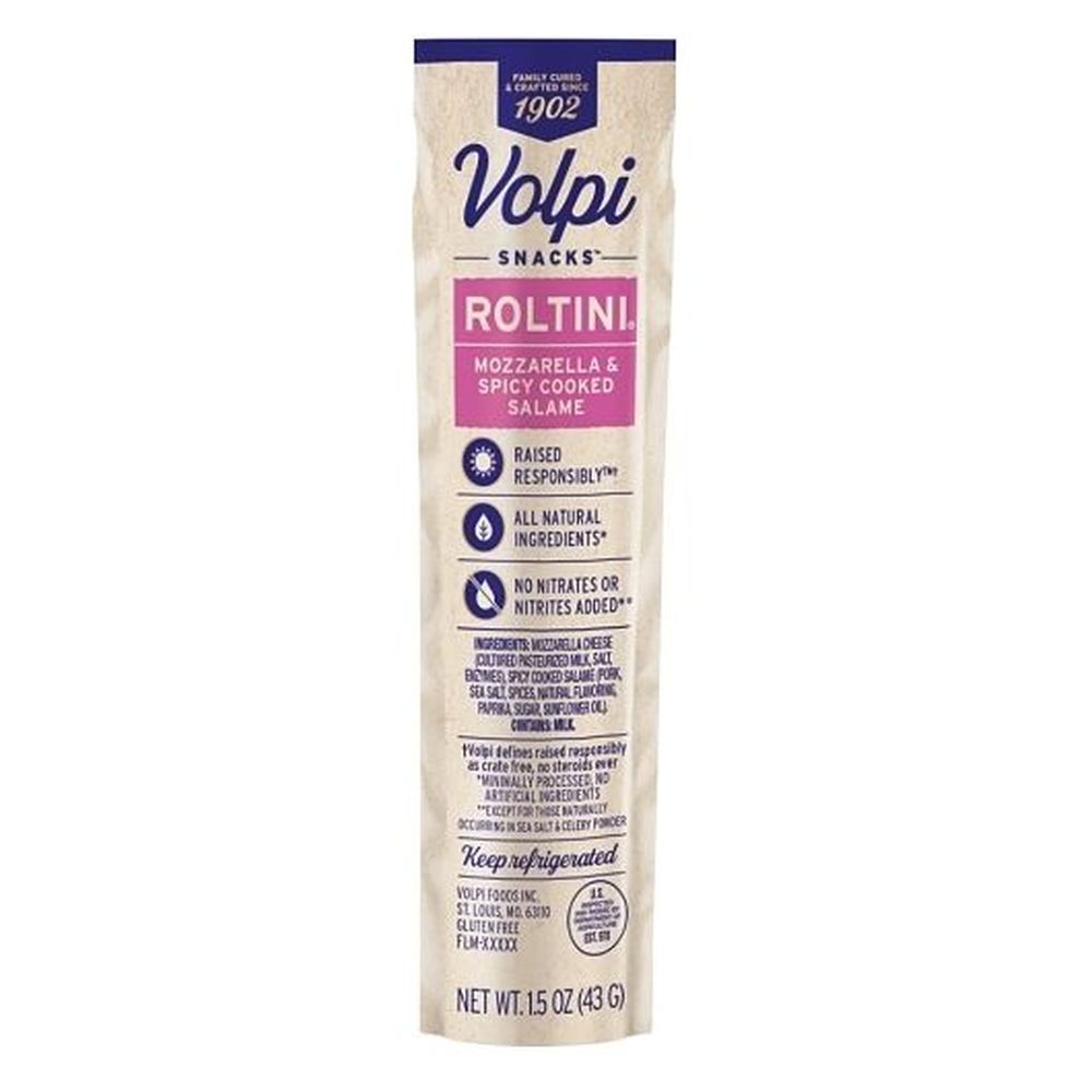 Volpi Roltini Singles With Mozzarella And Spicy Salame, 1.5 Ounce -- 72 Per Case