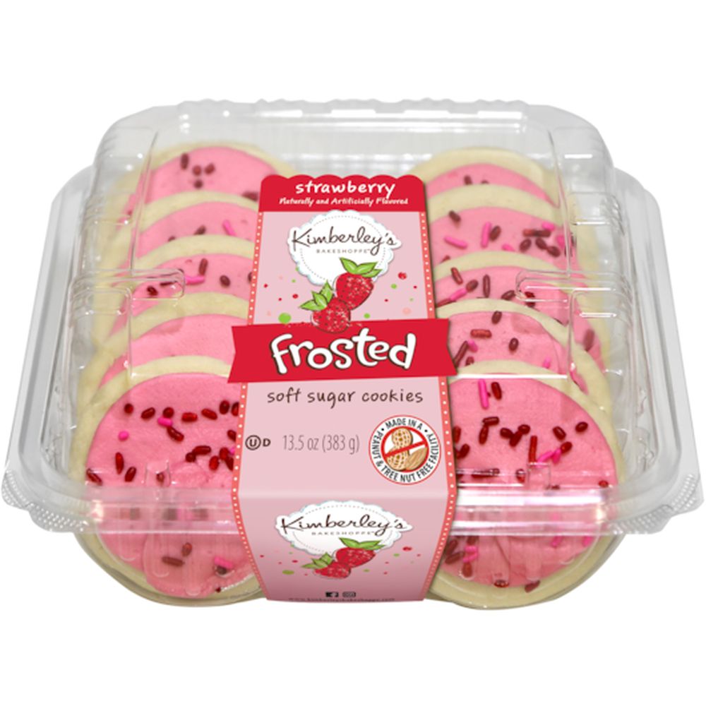 Strawberry Vanilla Frosted Cookies
