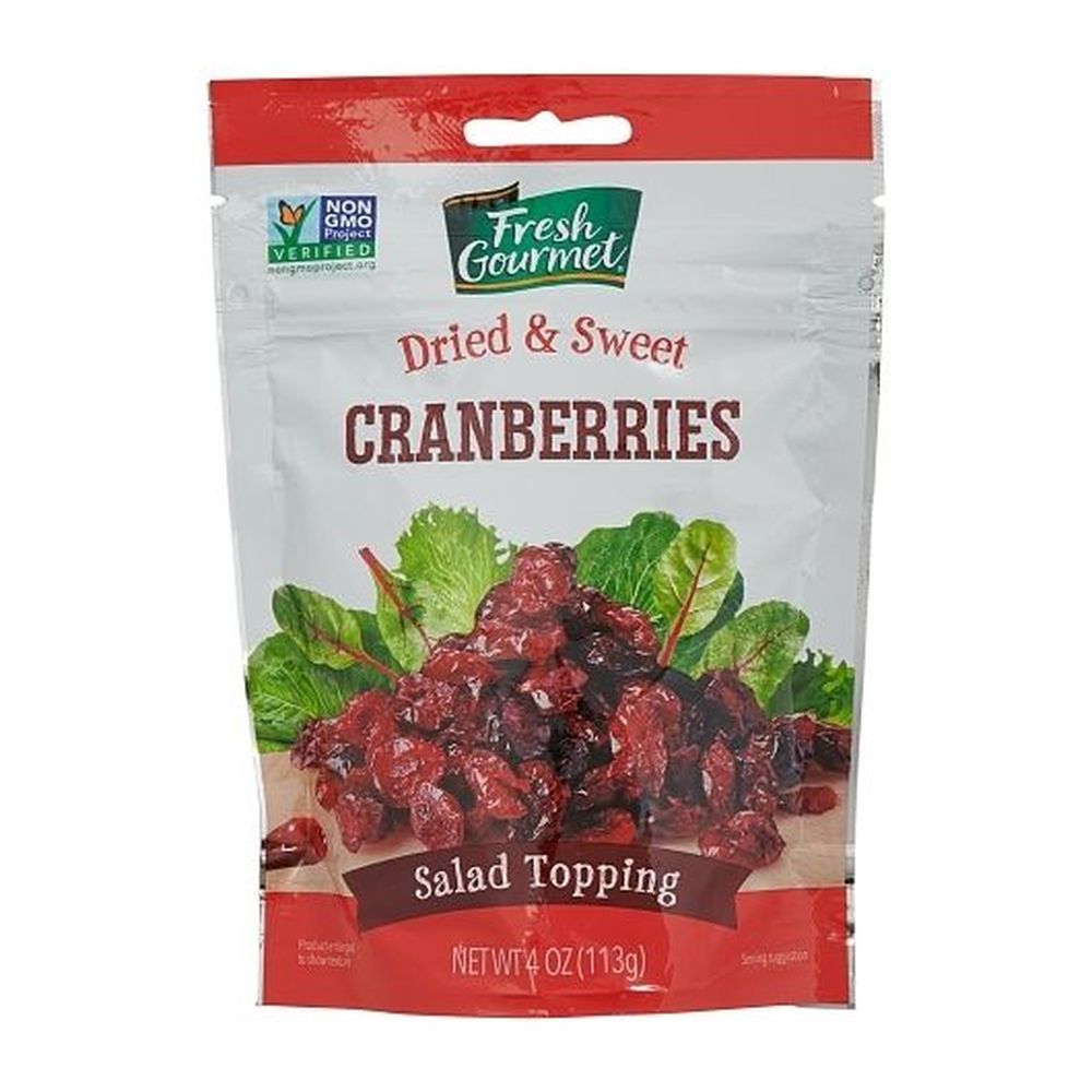 Fresh Gourmet Dried And Sweet Whole Cranberries Salad Topping, 4 Ounce -- 9 Per Case