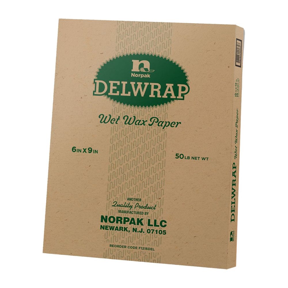 Norpak 6 X 9 Inch Deliwrap Wet Wax Paper Roll, 50 Pound