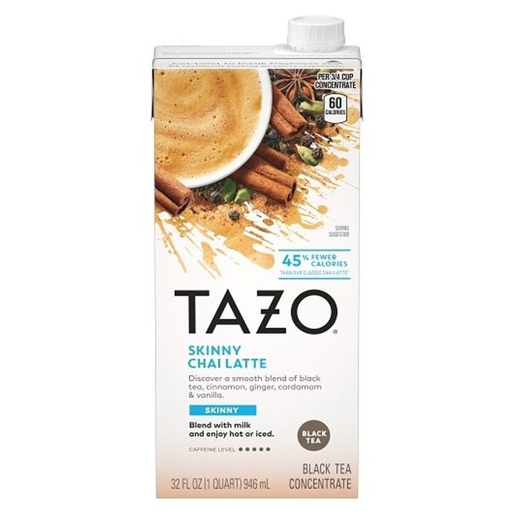 Tazo Skinny Chai Latte Tea Concentrate 1:1, 32 Ounce -- 6 Per Case