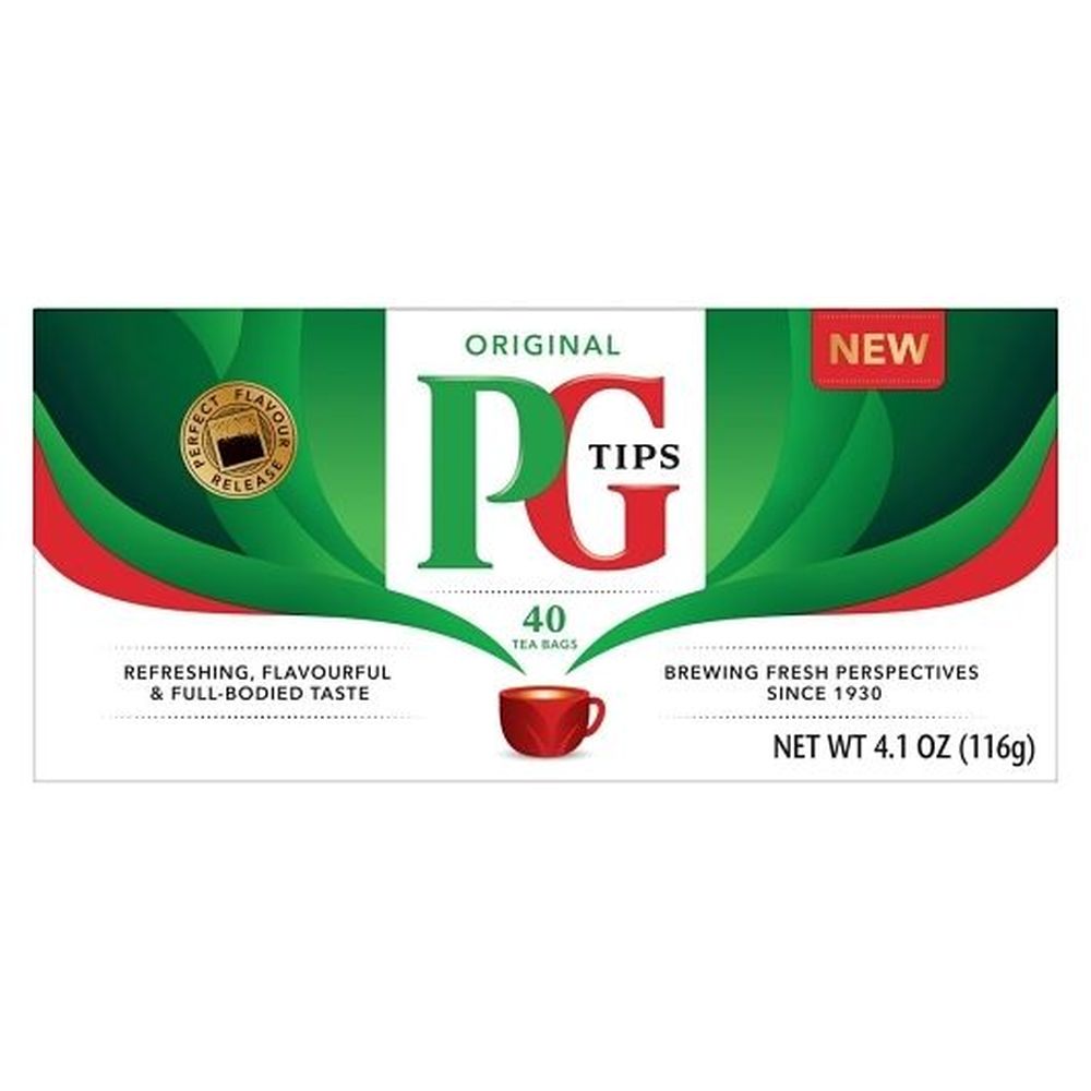 Pg Tips Original Black Tea, 40 Pyramids Tea Bags -- 6 Per Case